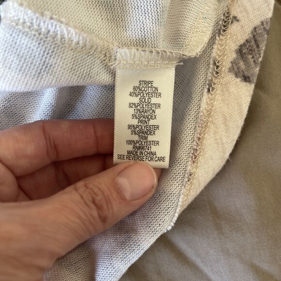 Tru Self Sweater Blouse Tunic Crochet Knit Boho Size XL Animal Print Colorblock - Picture 9 of 12